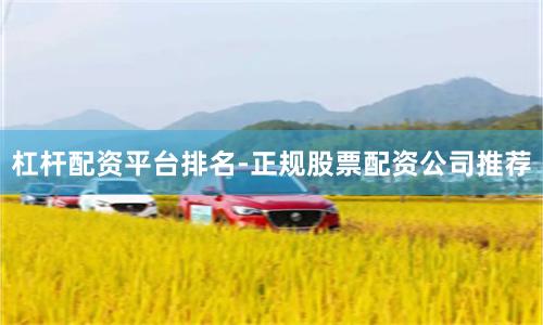 杠杆配资平台排名-正规股票配资公司推荐